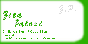 zita palosi business card